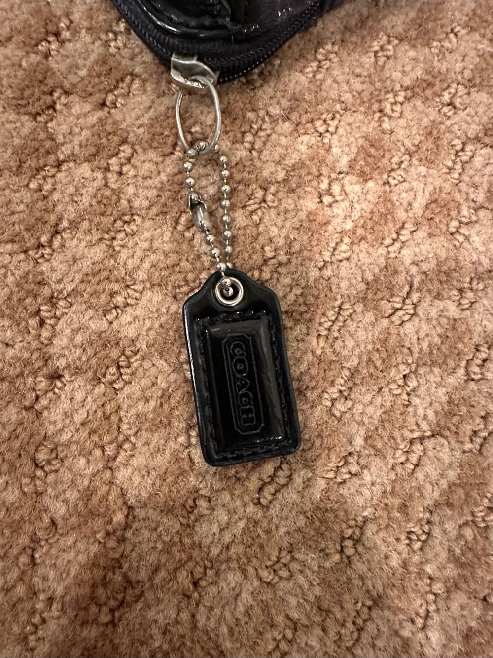 Coach Black Signature Small Zip Pouch